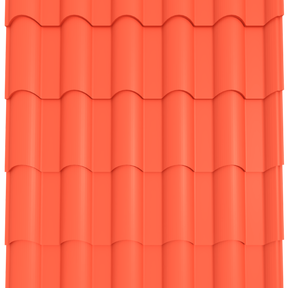 Romantile 28g Roofing Sheet Tile Red Gloss